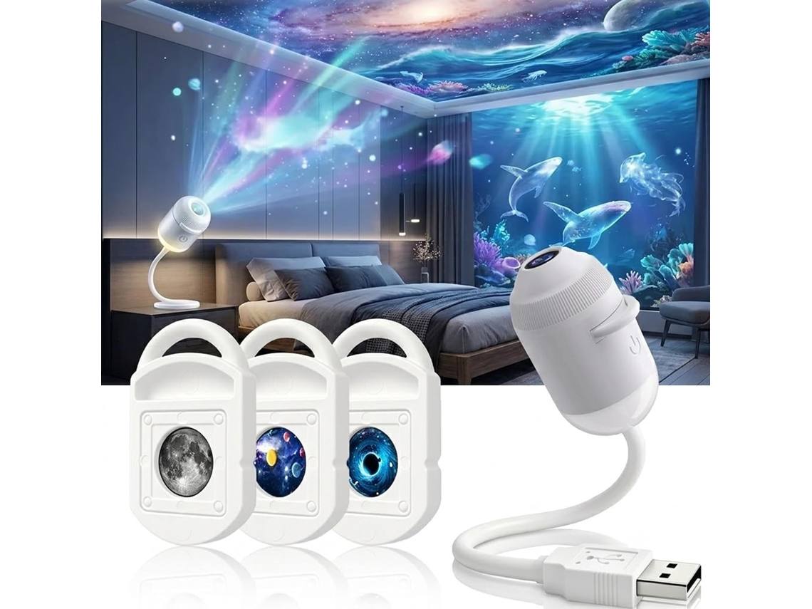 Projetor De Luz Noturna Holográfica 5d Inteligente Hd, Mini Sonhos