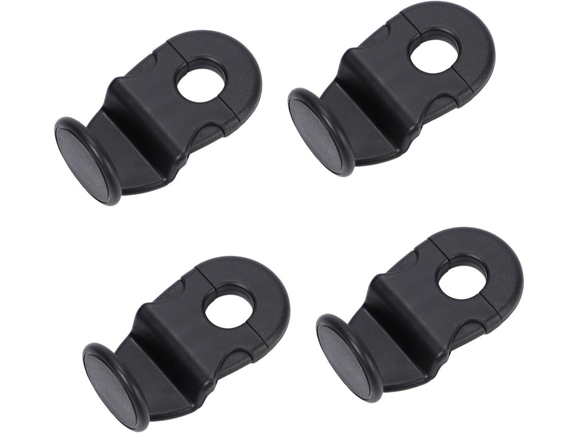 Conjunto De 4 Ganchos Para Pendurar Com Componente Em Abs, Sem Tomada, Preto