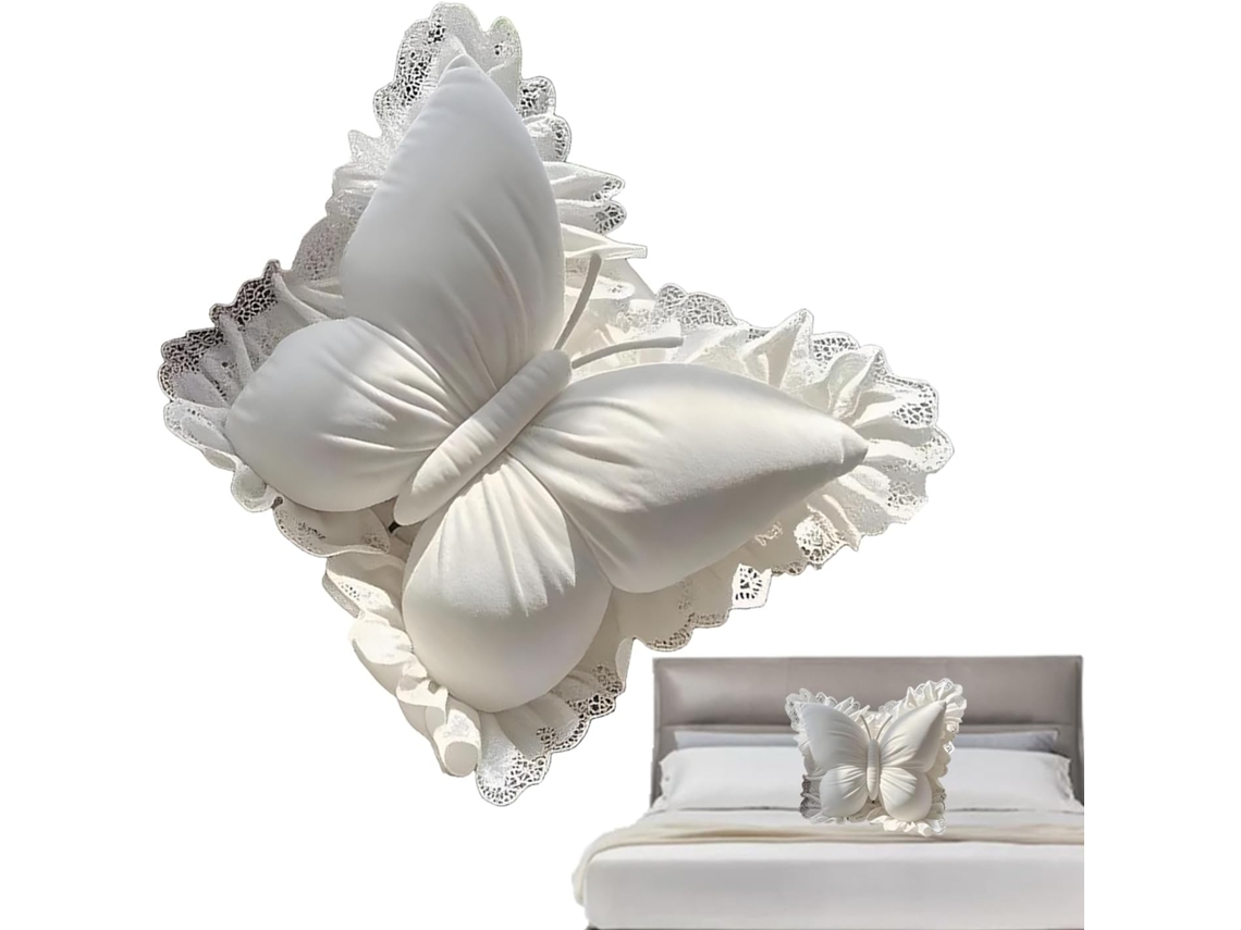 Almofada Em Formato De D Com Acabamento Em Renda, Para Decoração De Sofá, Cama E Quarto