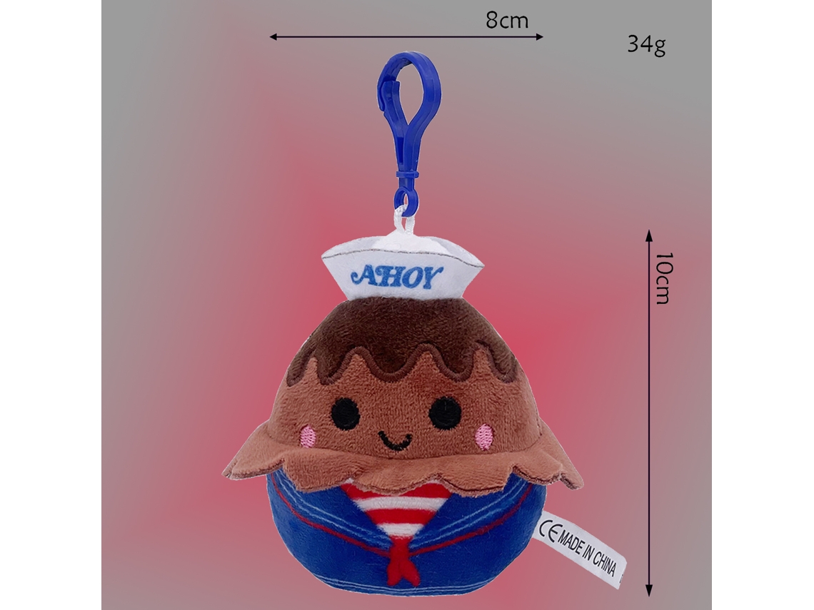 Chaveiro de Pelúcia do Demogorgon Stranger Things, Preto e Azul Marinho. GOKOCO