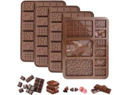 Forma Para Barra De Chocolate Em Pedaços, 20,4x15cm, Forma De Silicone Para Barra De Chocolate