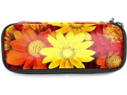 Estojo Lápis Gerbera Flor De Outono Grande Capacidade, Ideal Escola, Escritório, Adultos, Meninas E Meninos
