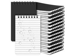 28 Peças De Caderno À Prova Dágua 3x5 Bloco De Notas Espiral De Bolso Para Todas As Condições Climáticas Brilvibera