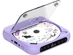 Leitor De Cd Portátil Recarregável Com Alto-falantes Estéreo Duplos E Compatível Com Bluetooth.