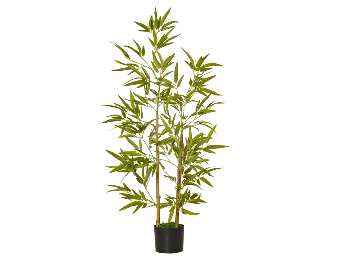 Planta Artificial De Bambu Com 120cm E 336 Folhas Em Vaso, Falsa Para Interior E Exterior