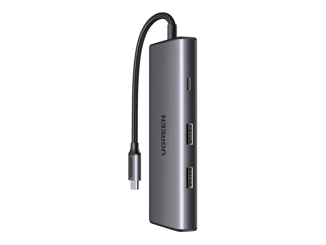 Adaptador de hub USB Ugreen Revodok Pro 7 em 1 com 2 portas USB A 3.2, USB C 3.2, SD/TF e PD