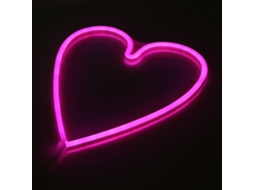 Rebe-luz Led Neon Com Energia Usb/bateria, Lâmpada Decorativa De Parede Para Lar, Loja Ou Casamento (rosa)