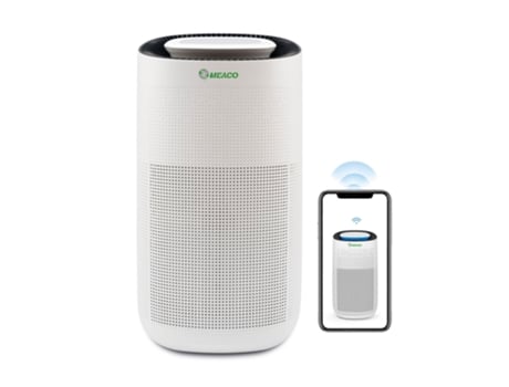 Meacoclean Ca Hepa 76x5, Purificador Ultra Silencioso , Hepa H13, Wi Fi E Sensor De Qualidade, Casa/escritório (25 Db)