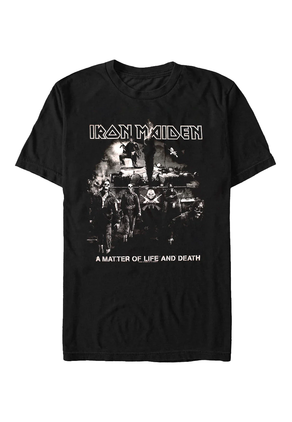 Size:s Rockinstone Iron Maiden - Matter Of Life Or Death - T-shirt Unisex Adults