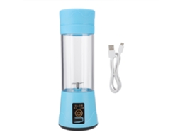 Liquidificador elétrico portátil Slowmoose Mini USB 380ml com 4 lâminas (azul)
