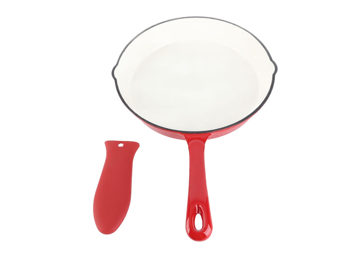Frigideira de Ferro Fundido Esmaltado LAXISCREED 25cm Vermelha