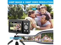 Câmera Digital Compacta Dc403 Câmera Ccd De Nível Básico 44mp 16x Zoom Tela De 2.4 Polegadas 32gb Pretayemaesre