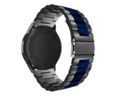Bracelete Aço Inoxidável Adaptável Preto e Azul para Amazfit Gts 2E