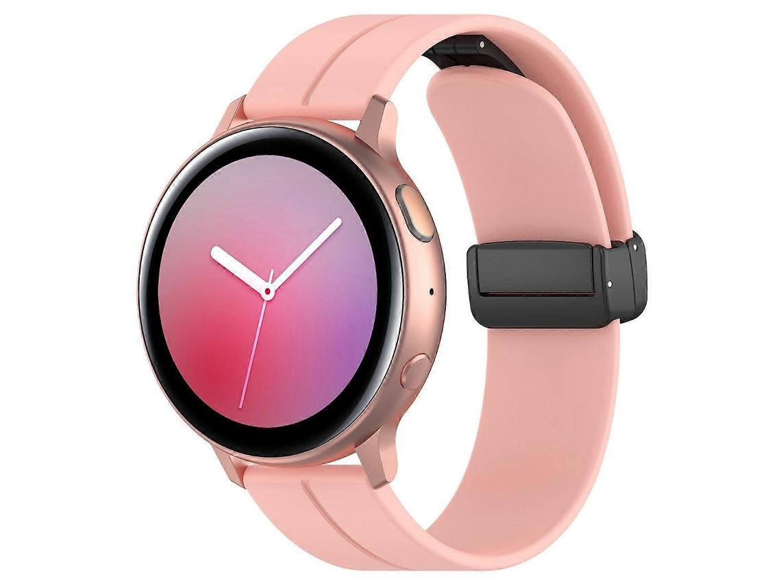 Pulseira De Relógio Universal De Silicone Com Fivela Dobrável Preta E Encaixe Plano.