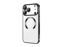 Capa Para Iphone 17 Pro Max - Capa Metálica Com Compatibilidade Magnética, Design Fino - Preta