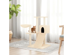 Vidaxl Árvore C/ Postes Arranhadores Sisal 82 Cm Cor Creme