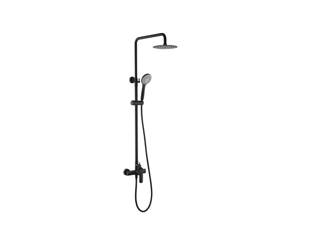 Coluna de Duche Extensível Monocomando Preto Mate MICE COLLECTION