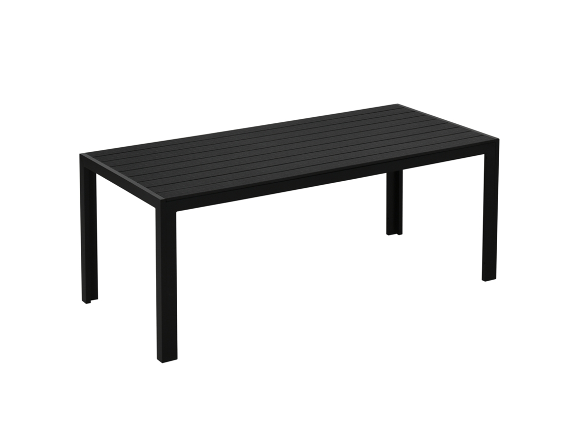 Mesa de Jardim em Alumínio 120x70cm, Moderna e Resistente Ao Tempo para Terraço