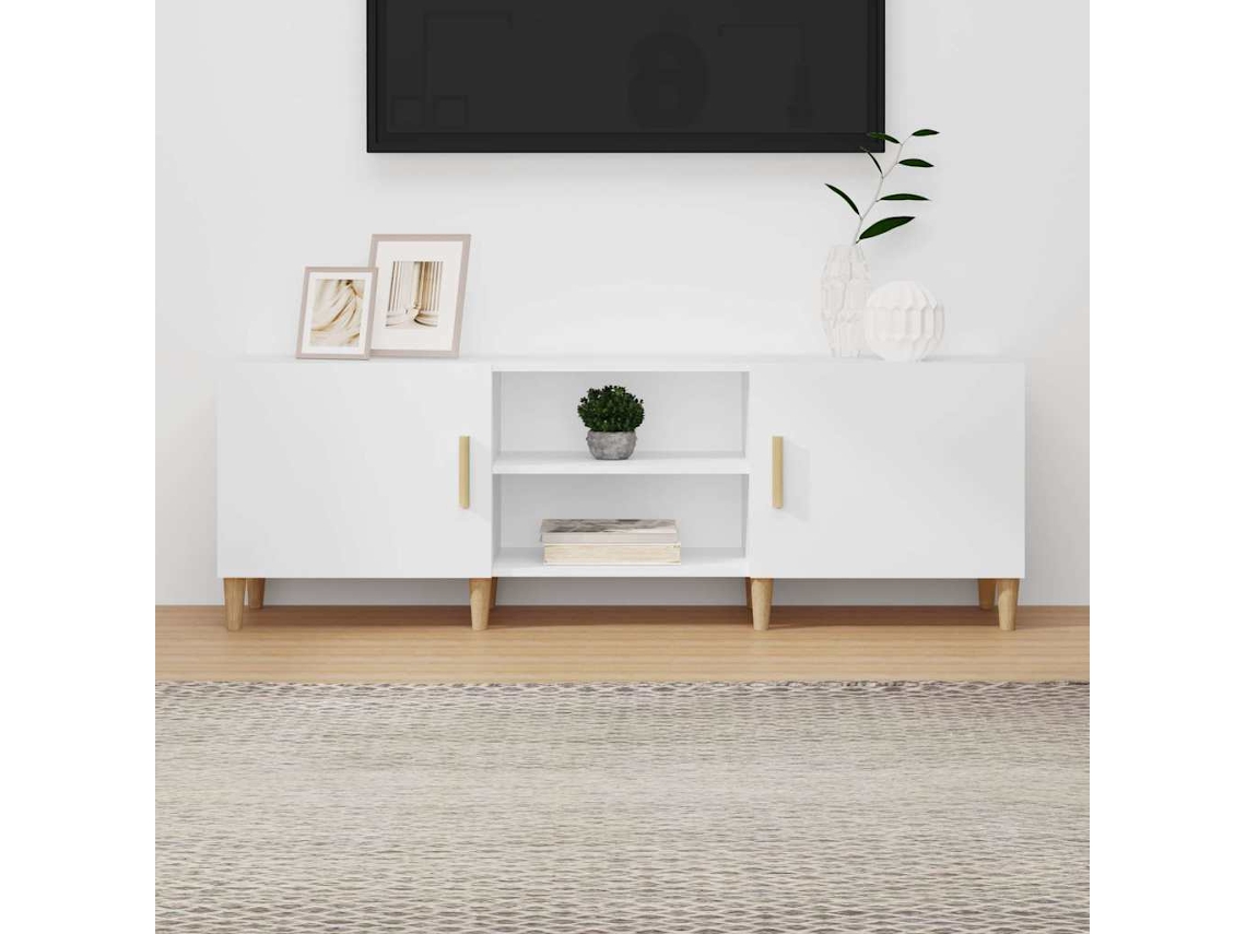 Vidaxl Móvel Para Tv 150x30x50 Cm Madeira Processada Branco