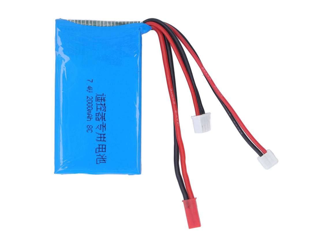 Bateria Rc 2s 7.4v 2000mah Para Transmissor Spektrum Dx6e Dx6 Dx8 Proteção De Circuito Leve