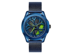 Relógio Masculino Sanda 1065 Com Mostrador Fixo Vazado Em 3d E Mecanismo De Quartzo. Estilo: Pulseira De Malha.