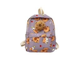 Mochila Com Tema De Capivara Para Estudantes, Espaçosa E Leve, Ideal Para Aventuras Ao Ar Livre. Dp