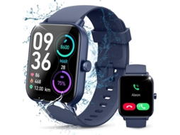 Relógio Inteligente SHAH ARPAN Idw19 com Monitoramento de Frequência Cardíaca Sono e Oxigênio no Sangue Correção de Frequência Cardíaca Azul