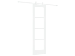 Porta Deslizante Com Conjunto De Ferragens Orkdalmadeira Sólida Branca E Vidro Vidaxl Branco Madeira (61 X 198,5 Cm)