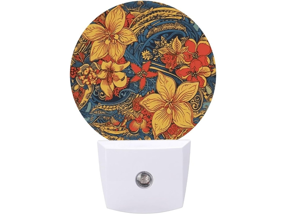 Luminária Noturna De Parede Com Plugue, Luminária Noturna De Led Com Linhas Entalhadas E Sensor, Luz Noturna Branca