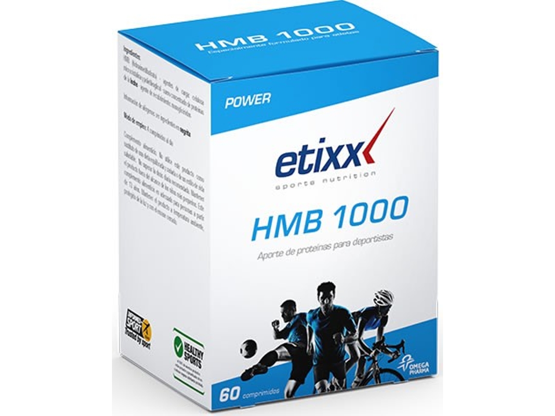 Suplemento Alimentar ETIXX Hmb 1000 60 Tabs (4 Comprimidos)