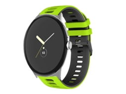 Bracelete Pioneer para Google Pixel Watch Verde Claro e Preto