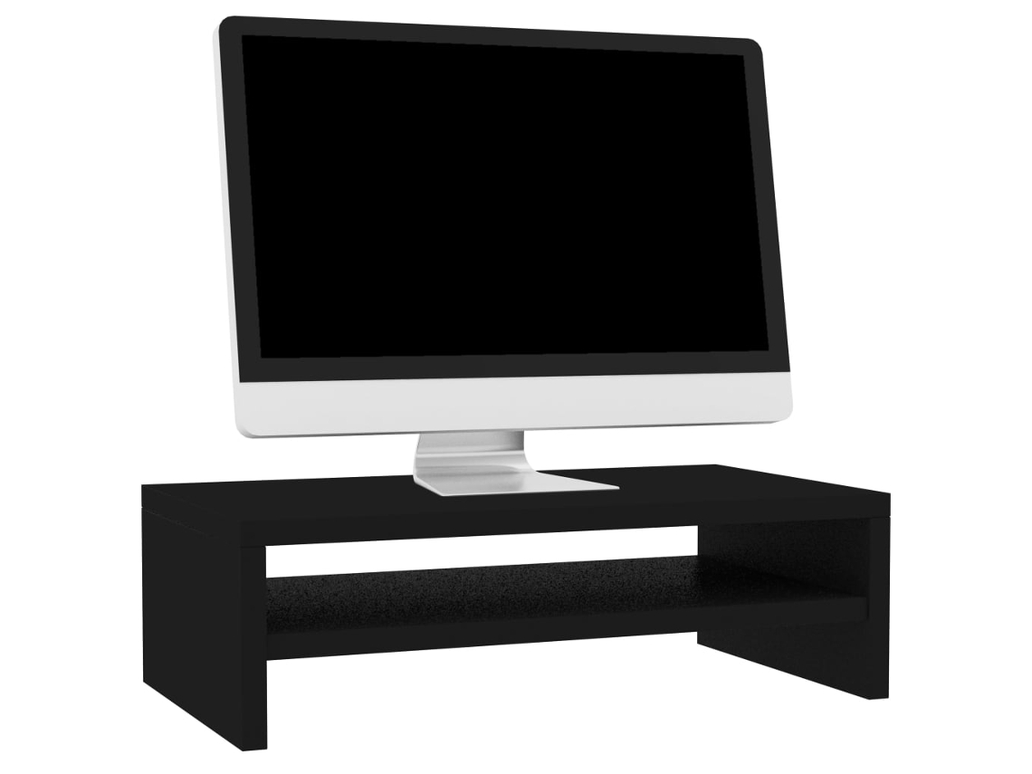 Support De Moniteur Noir 100x24x16 Cm Bois D'ingénierie - Support De