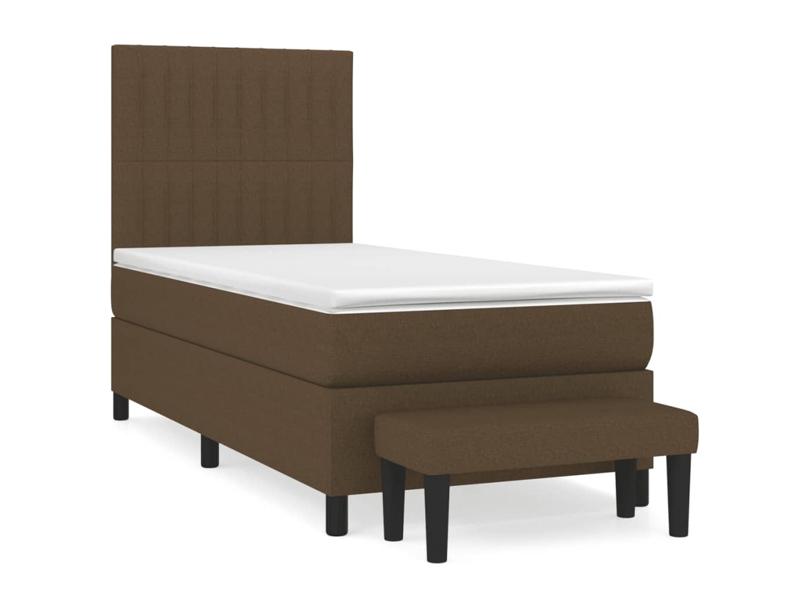 Box Spring Bed, Box Spring Beds Vidaxl Marrom Tecido (90 X 190 Cm)