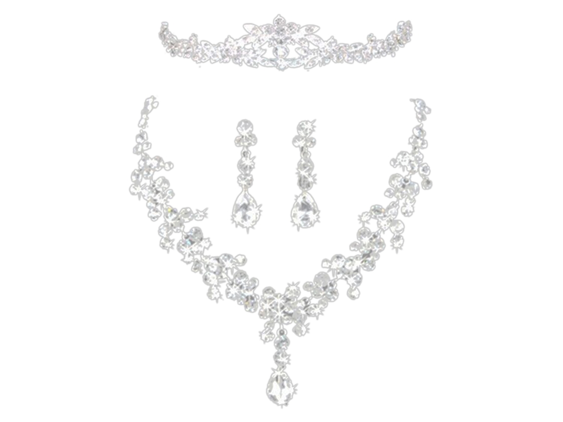 Jóias Para Mulher Adorno Nupcial Elegante Com Strass