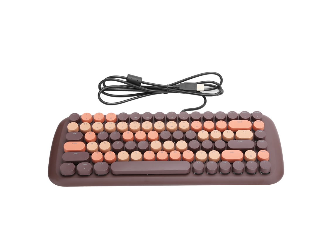Teclado Gamer Retro 84 Teclas LAXISCREED com Luz Branca