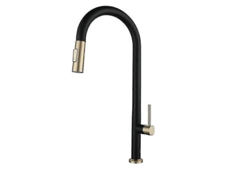 Torneira De Cozinha Elegante, Em Bronze, Dourado E Cromado Prateado, Com Alça Giratória Livre, Montagem Em Bancada, Com Lavadora De Mãos. Digitallab