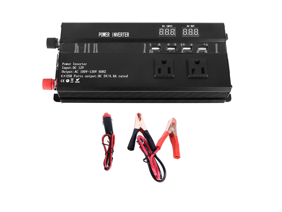INVERSOR de Onda Senoidal Modificada 600W 12V para Carro Solar Camping S/MARCA