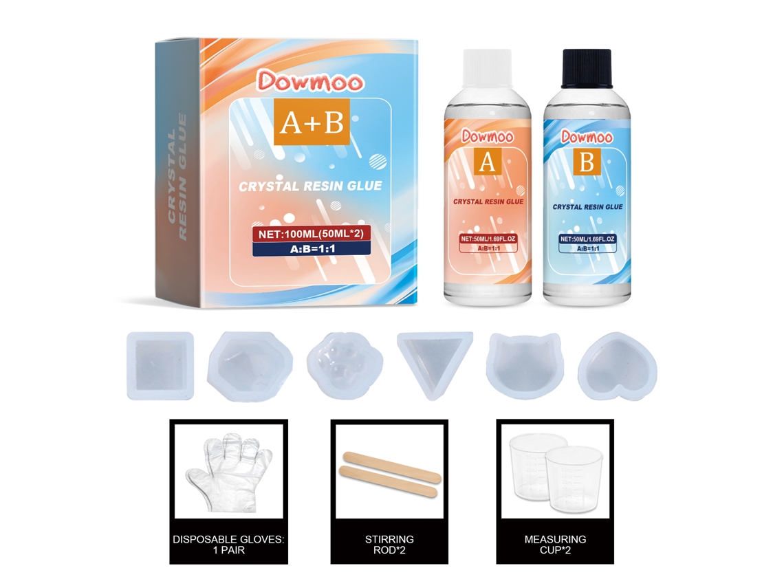 Kit Cola Resina Cristal Ab Diy