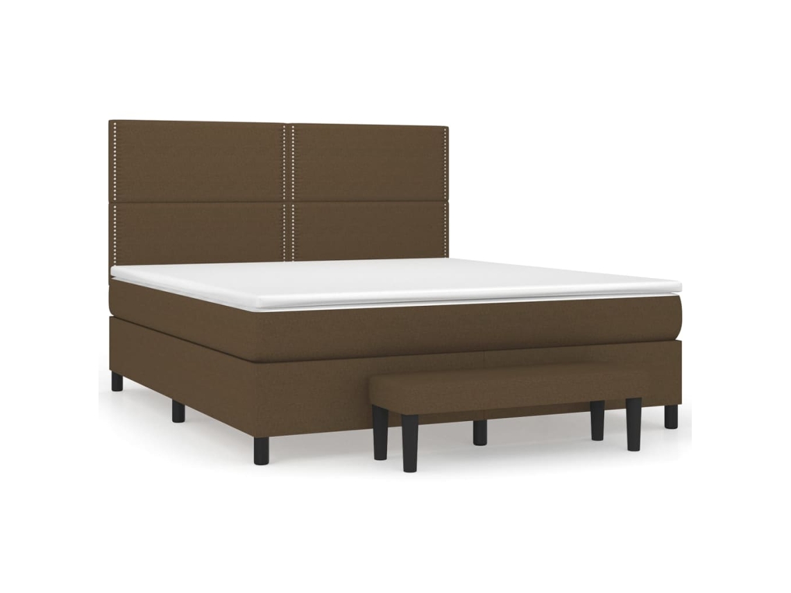 Box Spring Bed, Box Spring Beds Vidaxl Marrom Tecido (180 X 200 Cm)