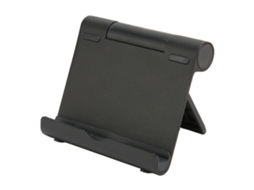 Suporte para Telefone e Tablet Giratório 180 Graus Plegável Alumínio Silicone 5kg Portátil para Escritório Preto
