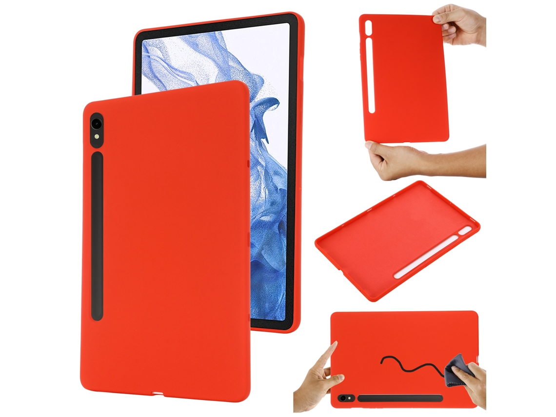 Capa De Silicone Líquido Compatível Com O Tablet Samsung Tab S9 De 11 Polegadas, Capa Protetora Resistente A Impactos Para O Tablet Samsung S9 Fe.ipad