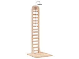 Conjunto 1 Chuveiro Externo Vidaxl Castanho Madeira De Pinho Maciça (75 X 76 X 223 Cm)