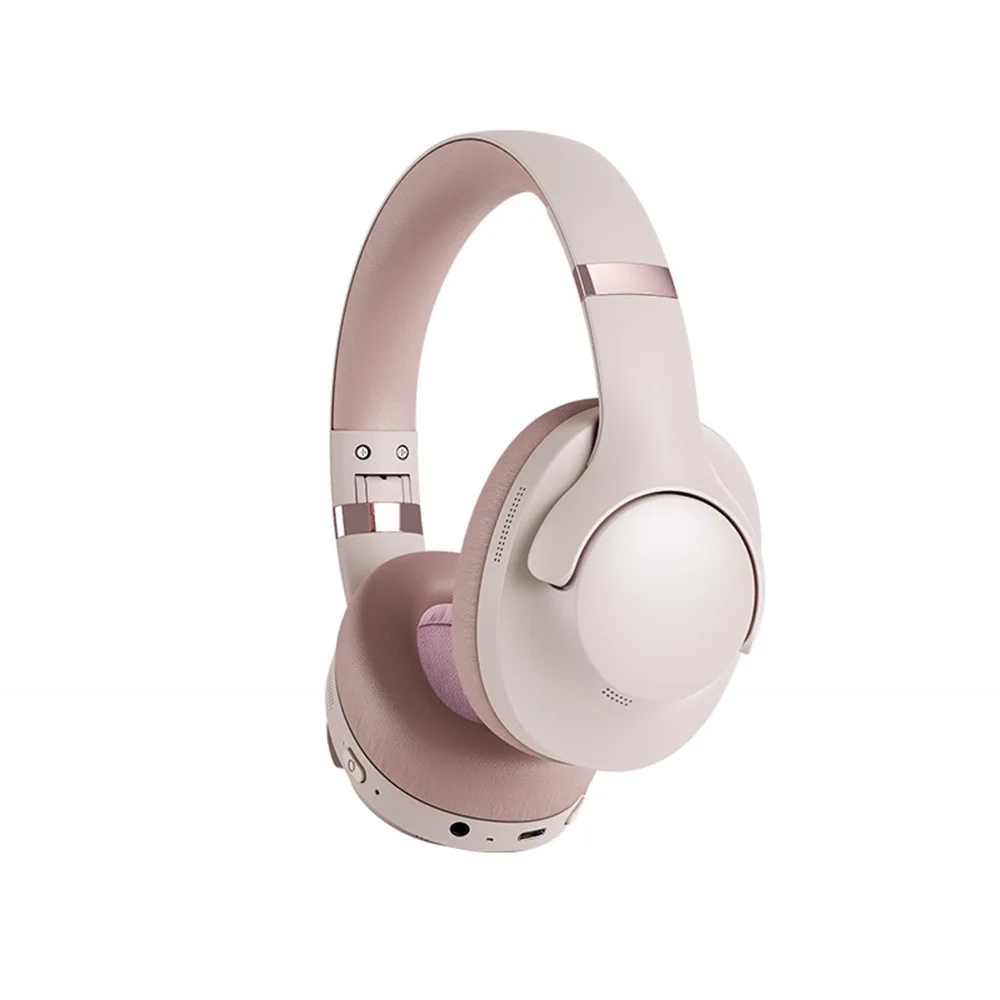 (rosa) Fones De Ouvido Bluetooth Com Cancelamento De Ruído, Estilo Hifi, Bateria De Longa Duração E Baixa Latência.