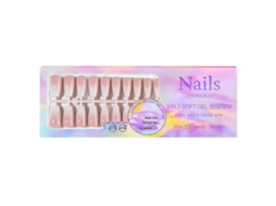 Uñas Falsas Soft Gel Com 5 Cores Gradient, Base E Primer Pré-aplicados, 15 Tamanhos Para Arte De Uñas Diy