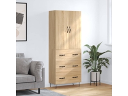 Vidaxl Armário Alto 69,5x34x180 Cm Derivados De Madeira Cor Sonoma