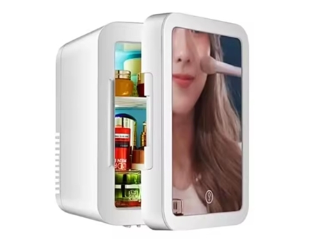 Mini Frigorifico 4l Balashov Para Maquilhagem Com Espelho Inclui Luz Led