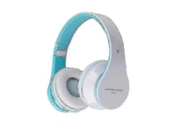 Fones De Ouvido Bluetooth Sem Fio Dobráveis ​​at Bt809 Com Microfone, Fm, Tf, Azul Ly Ebike