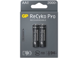 2 Pilhas Recarregáveis Aa / R6 Recyko Pro Ni Mh 2000mah 210aahcb 5eb2 Gp