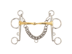 Articulação Simples Pelham Soft Contact 14 Mm Dourado 13.5 Cmbr