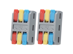 Conector Rápido Elétrico De Fio 3 Posições Tipo Push 2pcs 250v Lt3